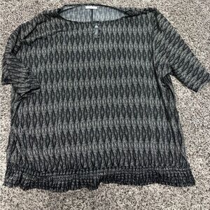 Gray Patterned Women's Top